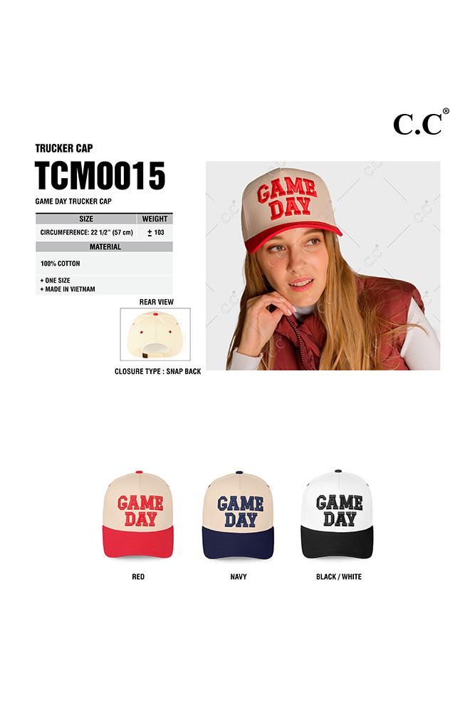 Women's Game Day Embroidered Cotton Baseball Cap — baseball cap photo 2