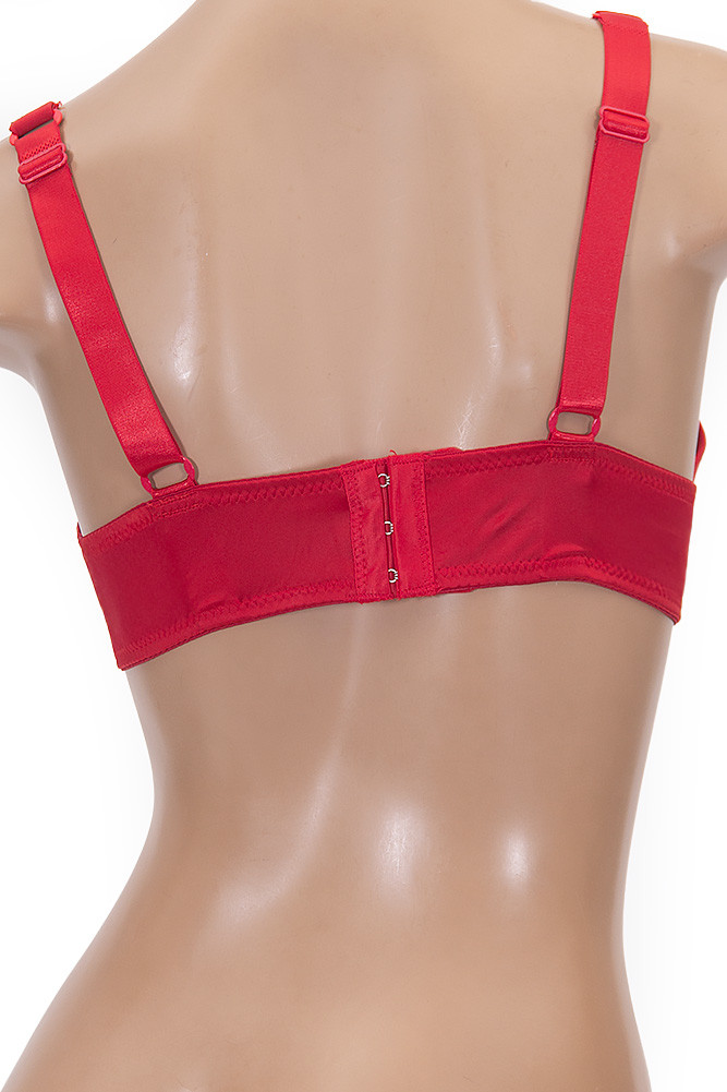 Women's Heart Rhine Stone Pattern Trim Push up Bra — bra photo 4