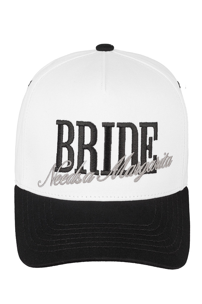 Women's Bride Needs a Margarita Two-Tone Trucker Cap in Black
