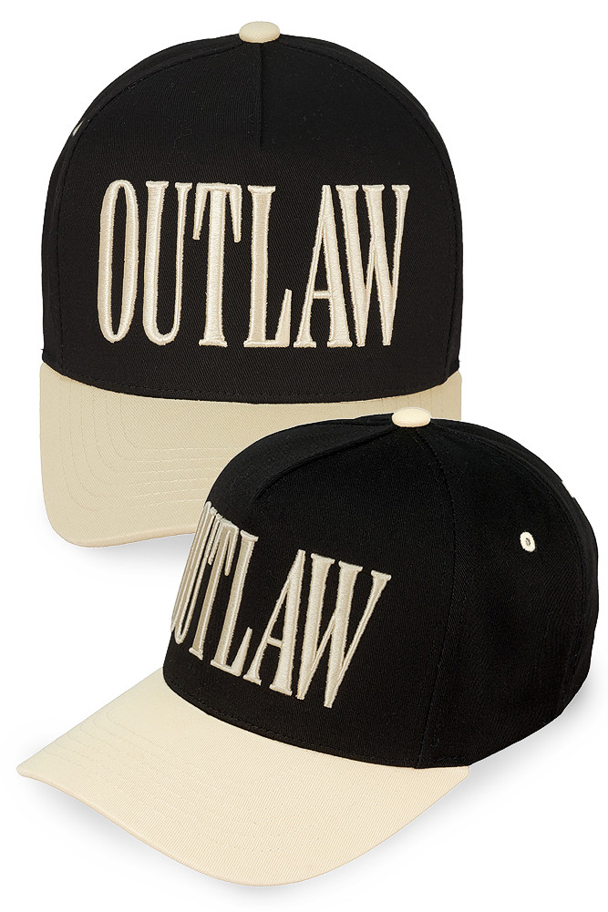 Women's Outlaw Embroidered Tow Tone Trucker Cap by BURACQ