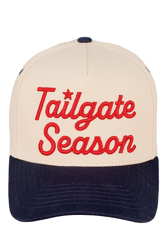 Women's Tailgate Season Embroidered Trucker Cap in Navy