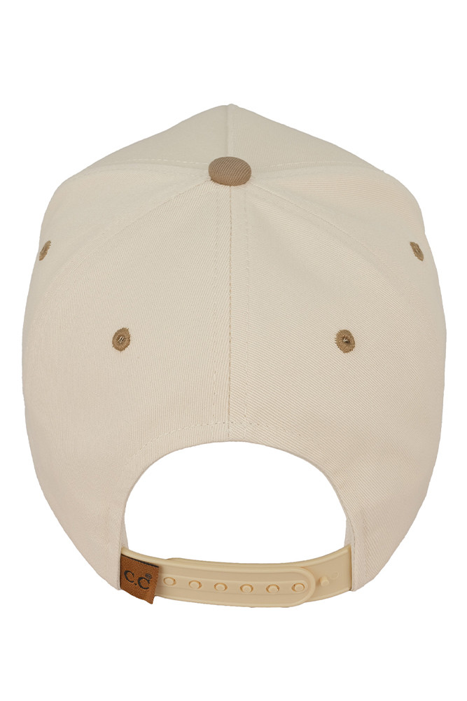 Women's Running on Coffee and Good Vibes Trucker Cap in Beige