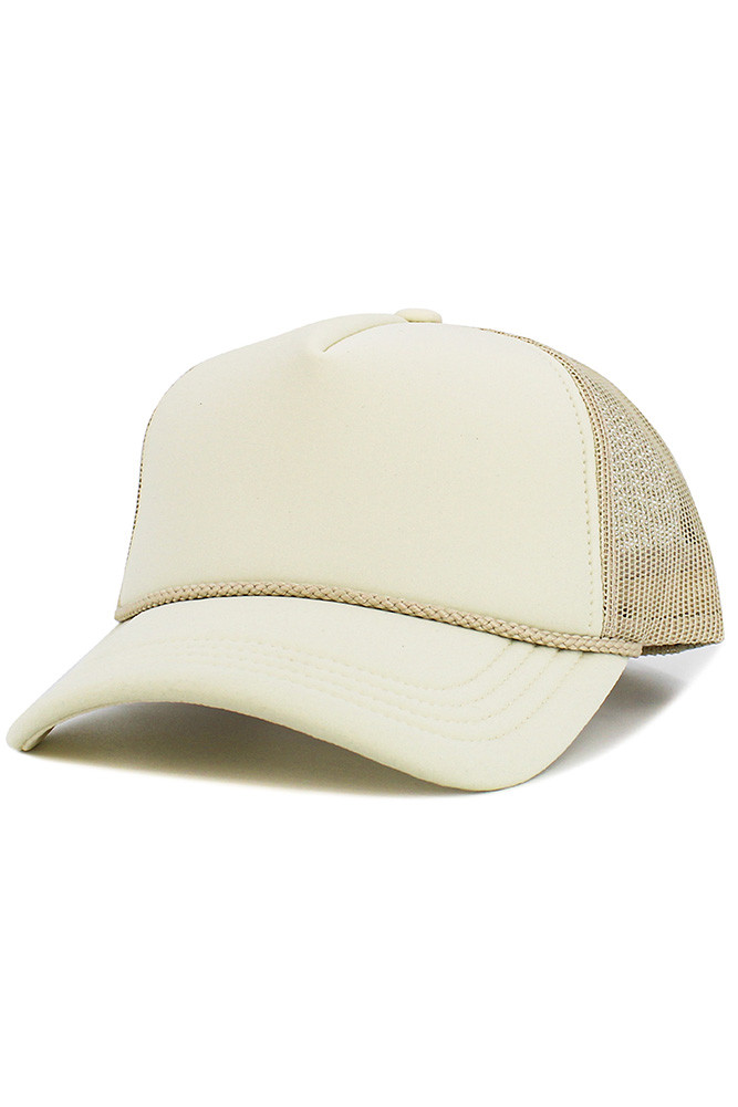 Women's Two-Tone Foam Rope String Trim Trucker Hat — trucker hat photo 4