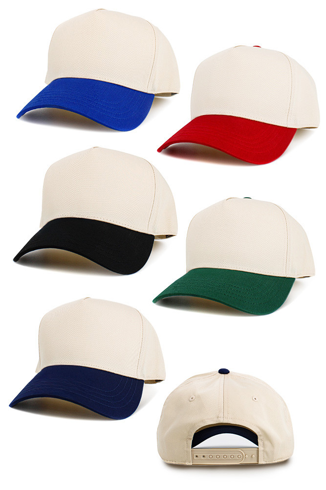 Women's Five Panel Plain Snapback Baseball Cap by BURACQ