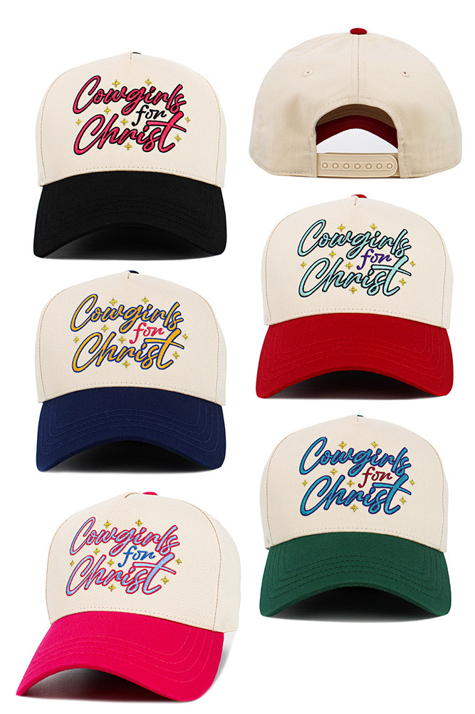 Women's Cowgirls for Christ Letter Five Panel Baseball Cap by BURACQ