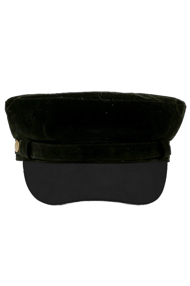 Women's Button Deco Faux Suede Fisherman's Cap by BURACQ