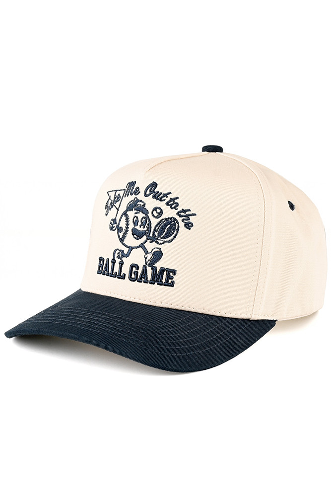 Women's Take Me Out to the Ball Game Letter Cap in Navy