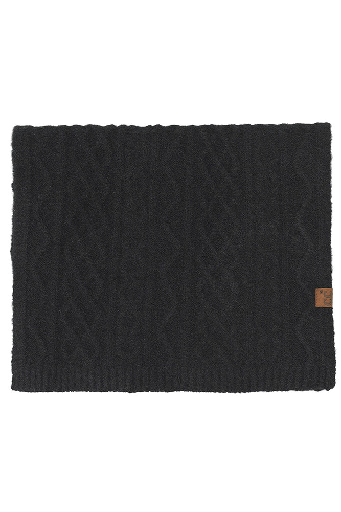 Women's Solid Cable Knit Winter Oblong Scarf by BURACQ