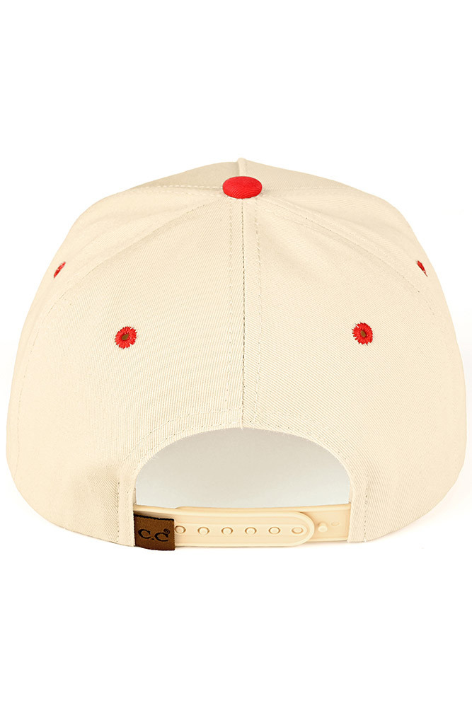 Women's Gameday Ready Letter Two-Tone Trucker Cap in Red