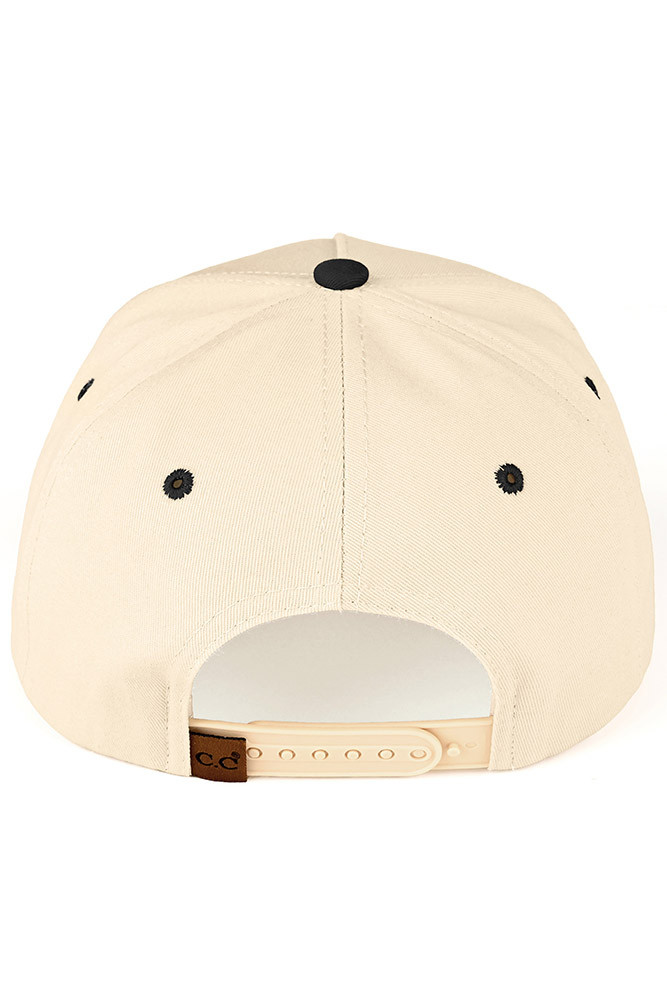 Women's Wild & Free Letter Two-Tone Trucker Cap in Black