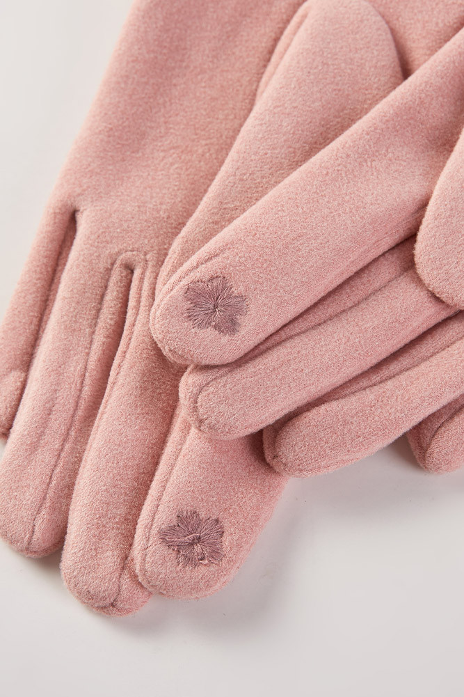 Women's Round Bow Knot Highlight Solid Winter Gloves — gloves photo 3