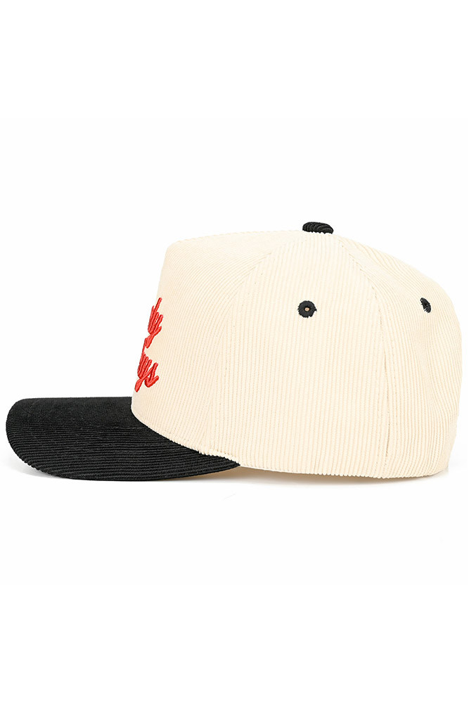 Women's Howdy Holidays Letter Trucker Cap in Black