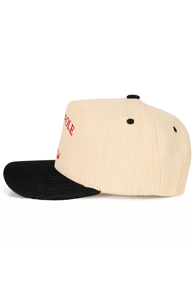 Women's North Pole Social Club Letter Trucker Cap in Black