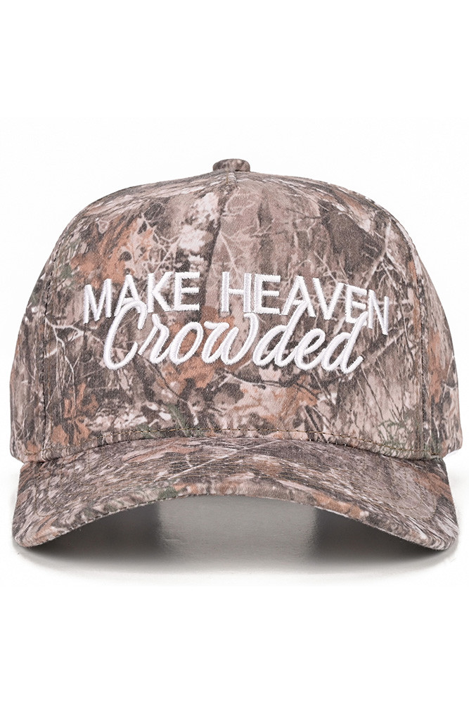 Women's Make Heaven Crowded Letter Embroidered Trucker Hat — trucker hat photo 3