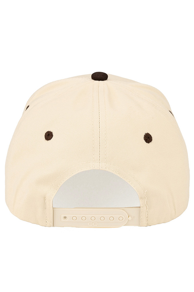 Women's Howdy Go Lucky Letter on Two-Tone Trucker Hat in Brown