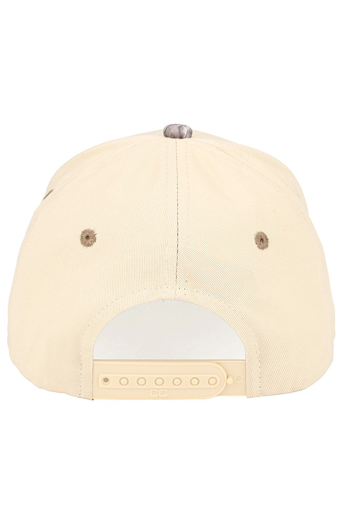 Women's Raising Hell Letter on Two-Tone Trucker Hat — trucker hat photo 3