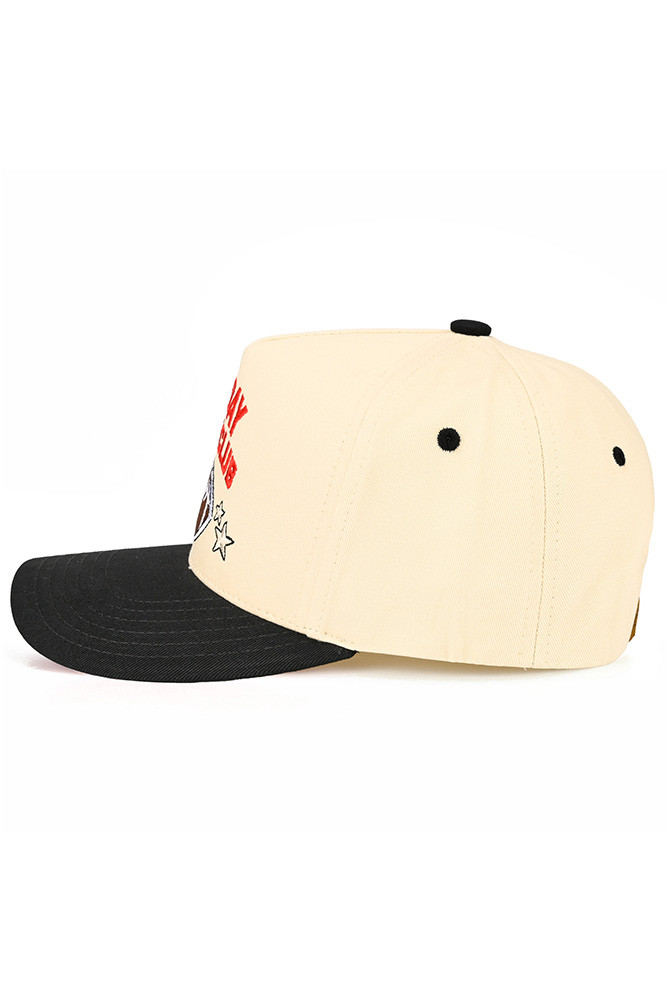 Women's Sunday Funday Club Letter on Two-Tone Trucker Hat in Black