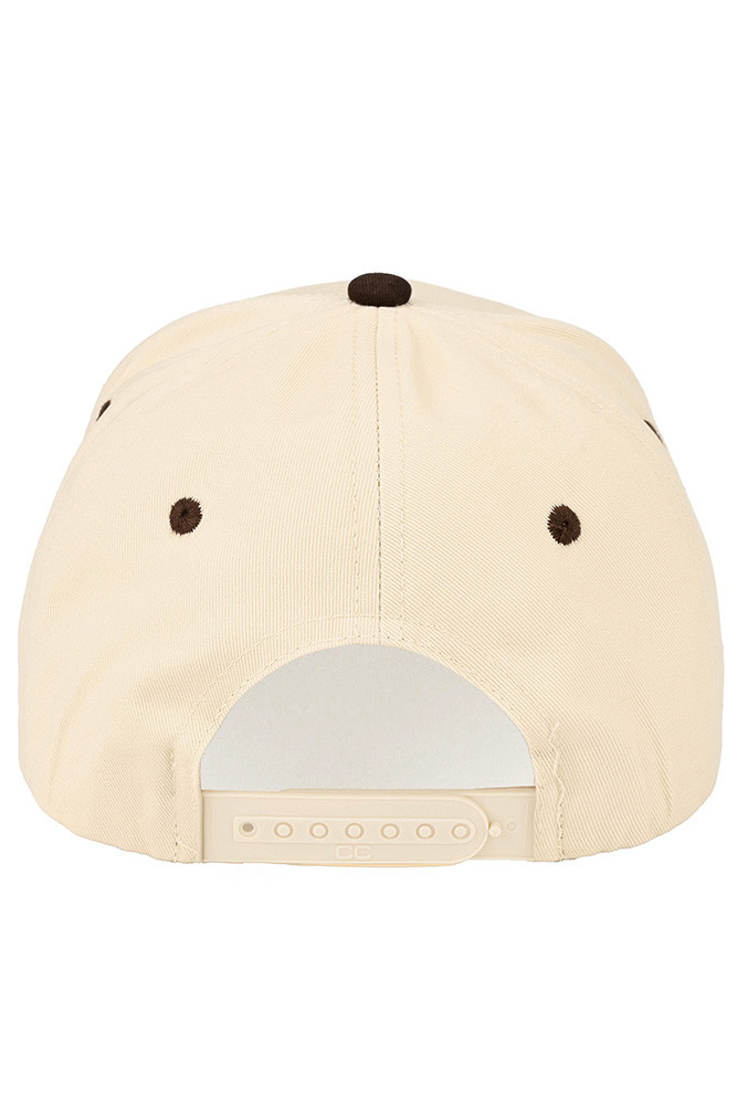 Women's This Actually Is My First Rodeo Letter Trucker Hat in Brown