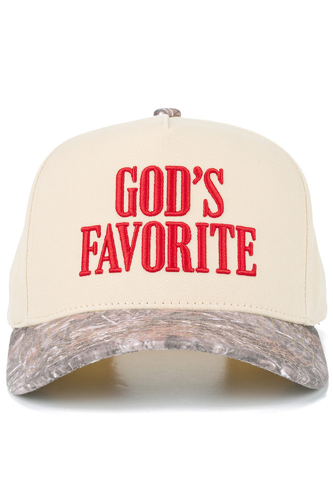 Women's God's Favorite Letter on Two-Tone Trucker Hat — trucker hat photo 8