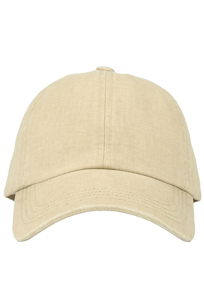 Women's Washed Cotton Criss-Cross Back Ponytail Baseball Cap by BURACQ