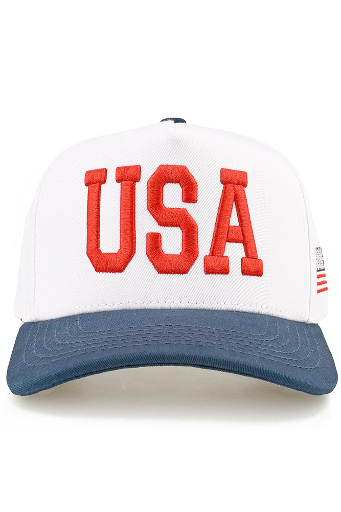 Women's White Crown Flag Letter on Two-Tone Trucker Hat — trucker hat photo 4
