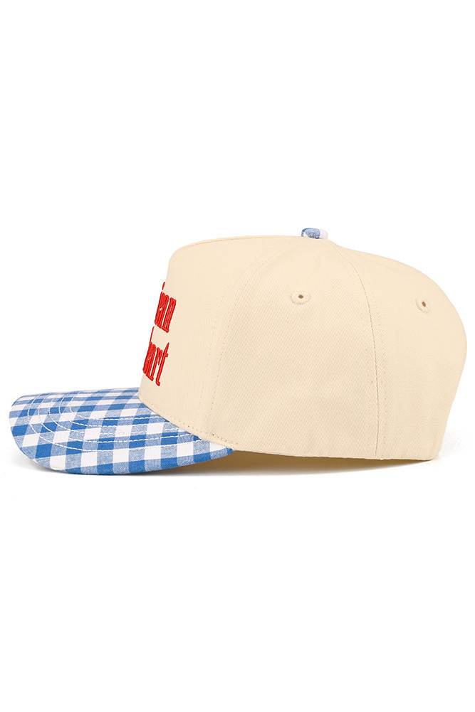 Women's American Sweetheart Letter on Two-Tone Trucker Hat in Blue