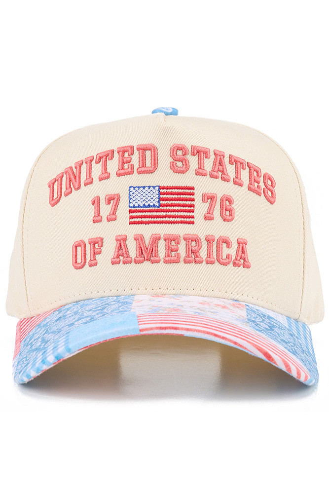 Women's United States 1776 Letter on Two-Tone Trucker Hat by BURACQ