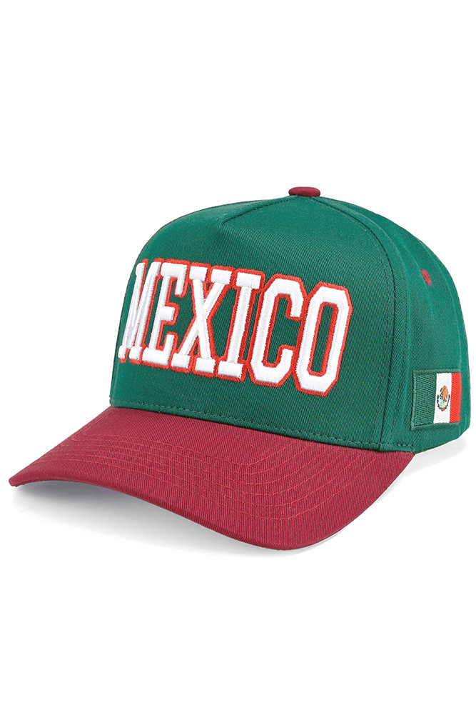 Women's Two-Tone Flag Mexico Letter on Two-Tone Trucker Hat — trucker hat photo 3