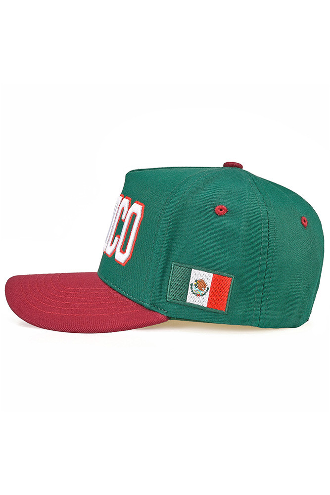 Women's Two-Tone Flag Mexico Letter on Two-Tone Trucker Hat — trucker hat photo 4