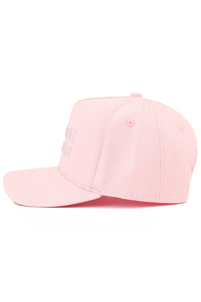 Women's Everything Hallelujah Letter Two-Tone Trucker Cap in Light Pink
