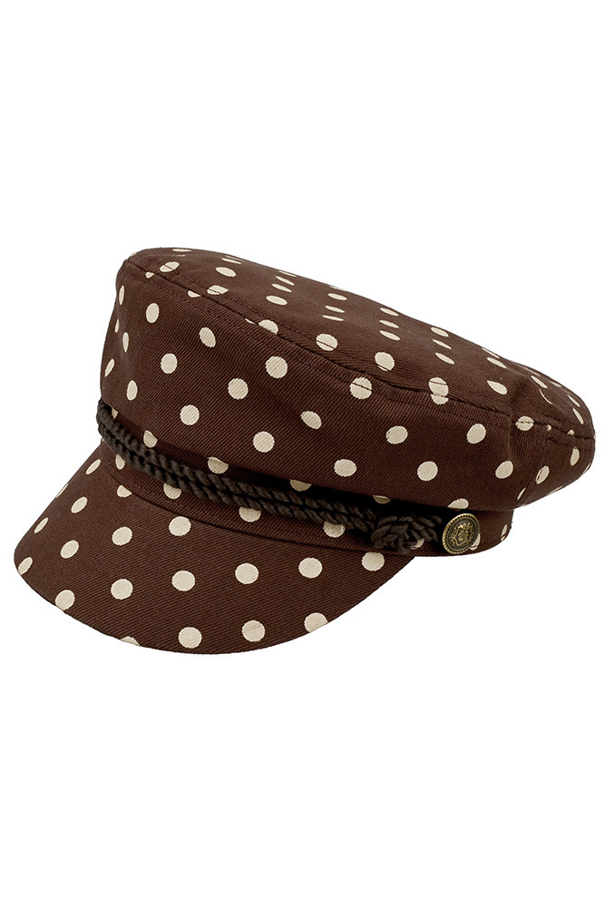 Women's Cotton Polka Dot Pattern with Rope Fisherman Cap by BURACQ