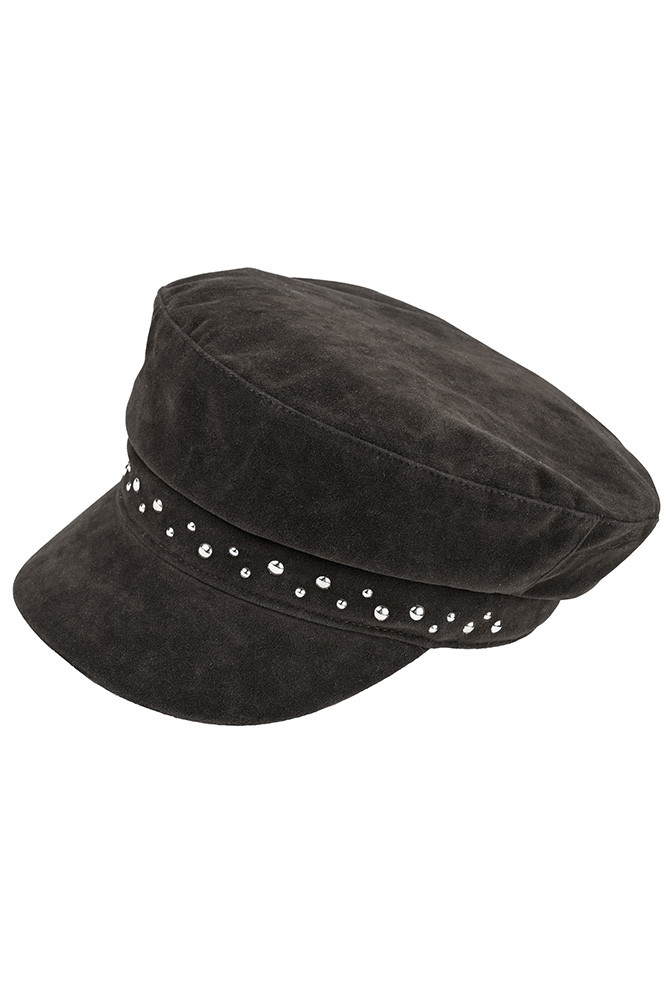 Women's Faux Suede Embellishments Fisherman Cap by BURACQ