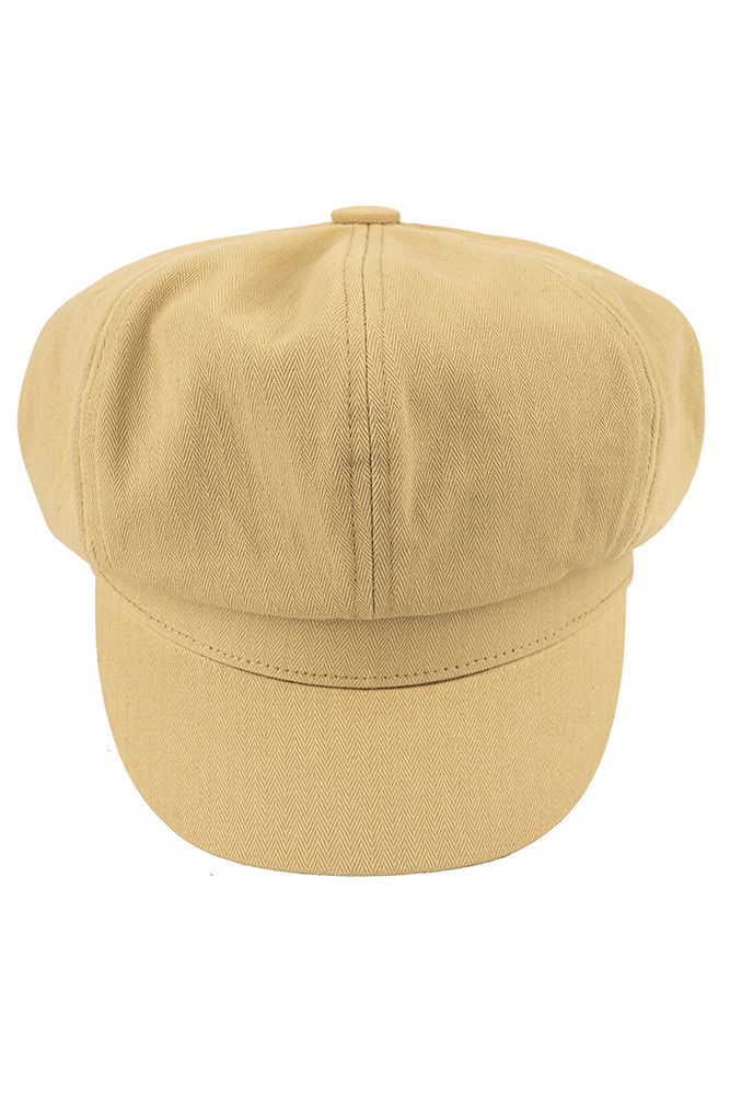 Women's Cotton Solid Newsboy Cap by BURACQ