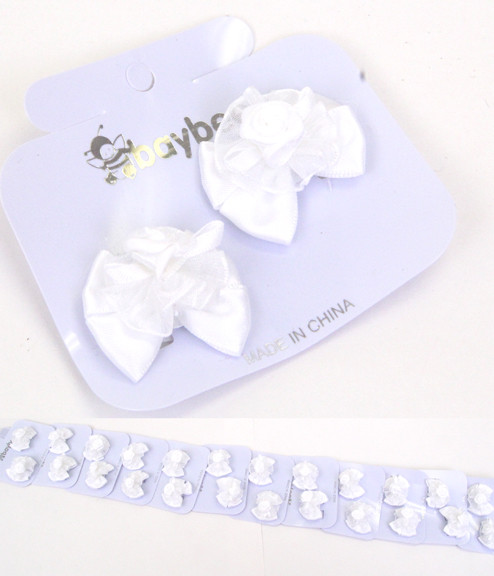 Kids Satin Bow Hair Clip Set – Style K708W by BURACQ