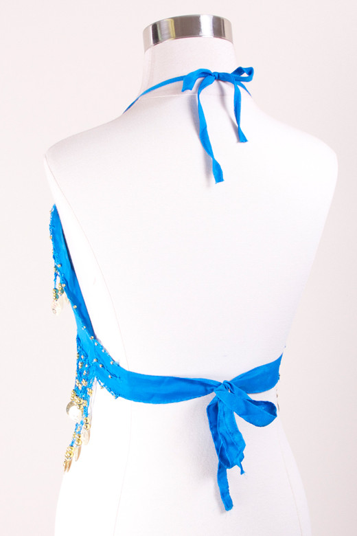 Women's Belly Dance Coin Halter Top – Style C054B — top photo 5