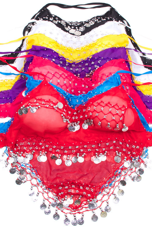 Women's Belly Dance Coin Halter Top – Style C054B — top photo 4