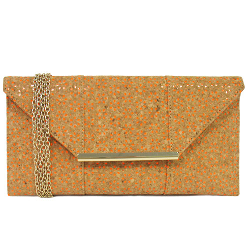 Women's Glitter Envelope Clutch with Chain Strap – Lime — clutch photo 2
