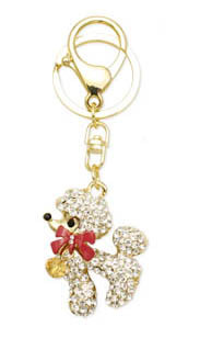 Rhinestone Poodle Keychain – Style KCY1037AS — keychain photo 2