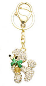 Rhinestone Poodle Keychain – Style KCY1037AS — keychain photo 4
