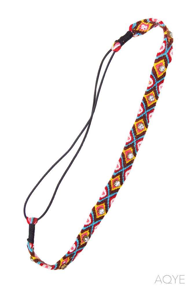 Women's Braided Beaded Elastic Headband – Style JH00124 by BURACQ