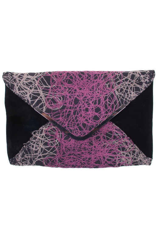 Women's Lace Envelope Clutch – Red — clutch photo 2