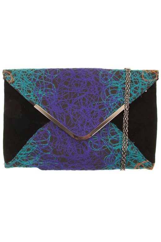 Women's Lace Envelope Clutch – Red — clutch photo 3