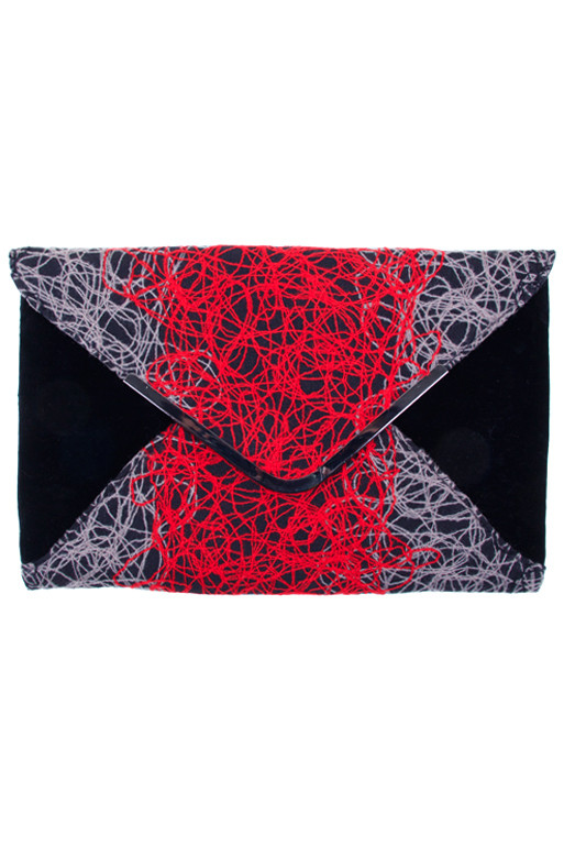 Women's Lace Envelope Clutch – Red in Red by BURACQ