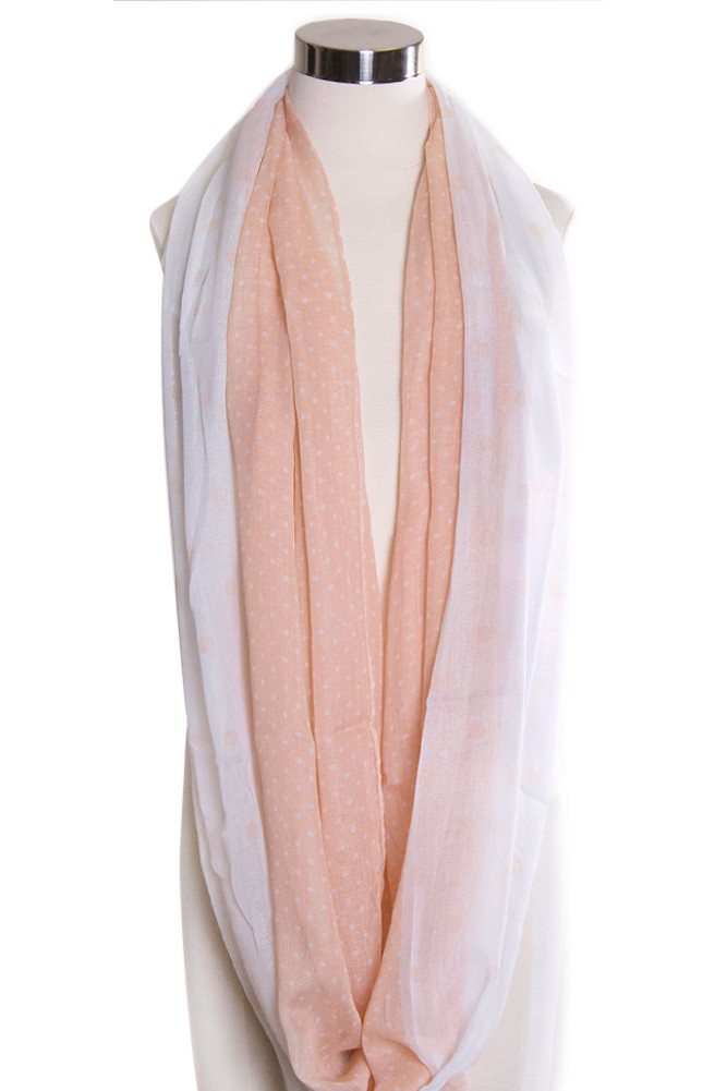 Women's Ombre Lightweight Infinity Scarf – Peach — infinity scarf photo 3