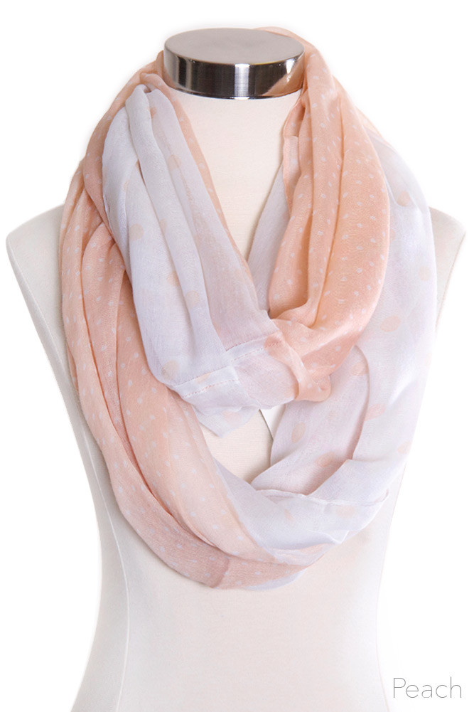 Women's Ombre Lightweight Infinity Scarf – Peach in Peach by BURACQ