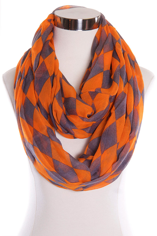 Women's Houndstooth Print Infinity Scarf – Style PP7076 by BURACQ
