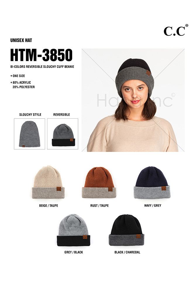 Women's Reversible Slouchy Cuff Beanie — beanie photo 3