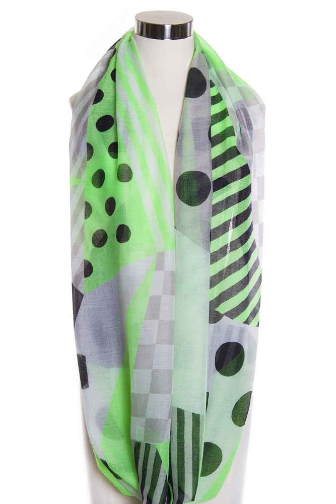Women's Abstract Print Infinity Scarf — infinity scarf photo 3