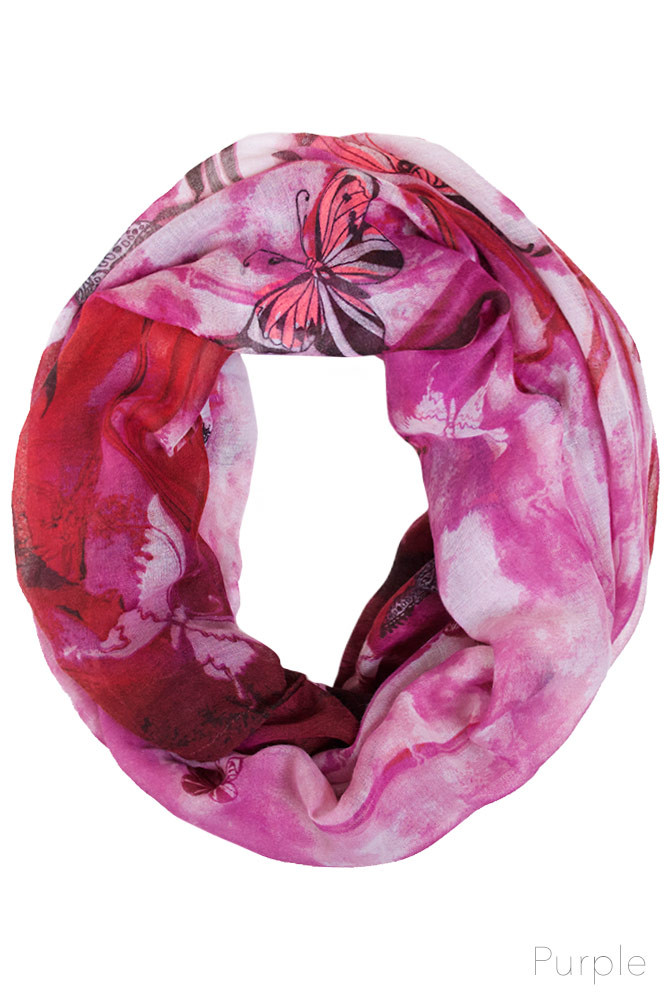 Women's Abstract Print Infinity Scarf – Yellow — infinity scarf photo 7