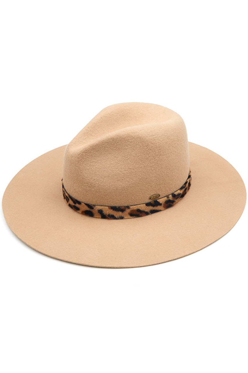 C.C WOOL FELT BRIM HAT-W073